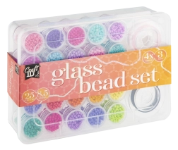 Velik komplet steklenih perlic – 25 barv