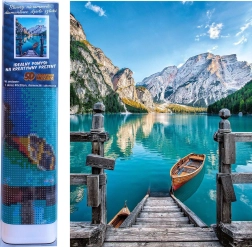 Diamantno slikanje Gorsko jezero 30x40cm