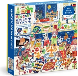 Kvadratne sestavljanke Happy Hanukcats 500 koščkov