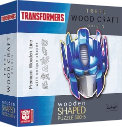 Lesene obojestranske puzzle TREFL Wood Craft Origin Transformers Optimus Prime, 505 koščkov