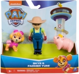 Komplet figur Paw Patrol Skye in kmetica Yumi s pujskom