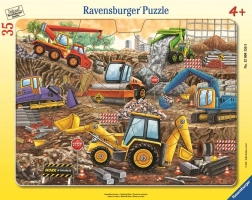 Ravensburger sestavljanka Gradbeni stroji - 35 kosov