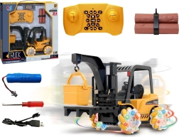 RC viličar z vrtenjem 360° in svetlečimi kolesi