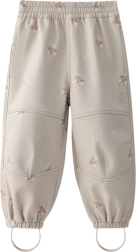 Otroške softshell hlače LEOKID Vic Silver Cloud Flower – Vel. 116