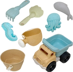 Woopie Green set za pesek z vedrom in prekucnikom, 8 delov, biološko razgradljiv material
