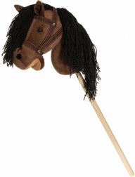 Koned na palici Hobby Horse rjav z opremo 80cm