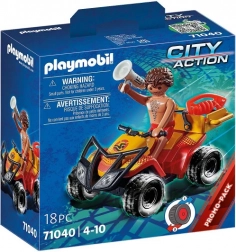 Playmobil City Action – reševalni štirikolesnik s figurico in pull-back motorjem