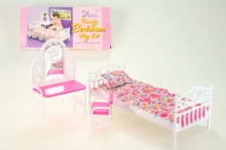 Glorie postelja in toaletna mizica za punčke