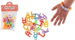 Plastične perlice – srčki in črke z vrvico