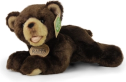 Plišasti medved temno rjave barve, ležeči, 24 cm, ECO-FRIENDLY