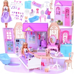 Zložljiva hiška za punčke s kovčkom in punčko ANLILY