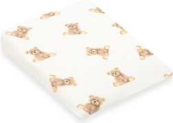 Mousselin prevleka za otroški vzglavnik – klin NEW BABY Standard 30×37 cm, motiv medvedek