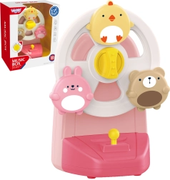 Glasbeni vrtiljak z živalicami – pozitivka s priseskom WOOPIE