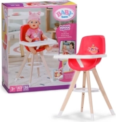 BABY born jedilni stolček za punčke rdeč – 1 kos