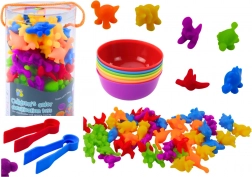 Izobraževalni set za razvrščanje učenja barv in štetja Dinosavri 48 kosov