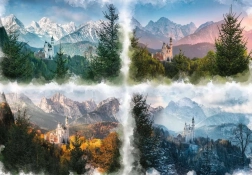 Ravensburger puzzle Neuschwanstein v štirih letnih časih 18000 koščkov