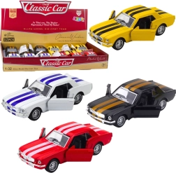 Kovinski klasični avtomobilček 1:32 s pull-back pogonom in odpirajočimi vrati