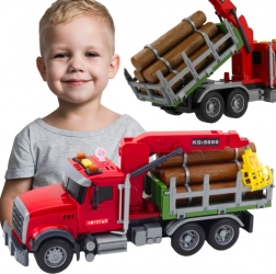 Woopie tovorno vozilo za hlode z vrtljivim žerjavom, lučmi in zvoki 1:14