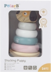 Lesena sestavljanka piramida kužek POLARB