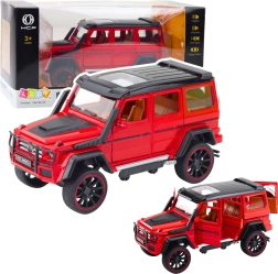 Kovinski terenski voz z navijalnim pogonom, odpirajoča vrata, rdeč 1:22