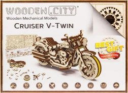 WOODEN CITY 3D sestavljanka Motocikel Cruiser V-Twin 168 delov