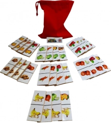 Leseno domino Sadje in zelenjava 28 delov
