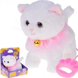 Interaktivni plišasti mucek na povodcu, hodi, mijavka in maha z repom