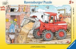 RAVENSBURGER namizne sestavljanke delo z bagerjem 15 kosov