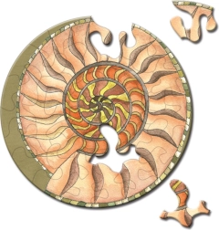 Okrogla mini sestavljanka CURIOSI Picoli – polž, 33 koščkov