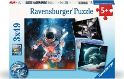Ravensburger puzzle raziskovanje vesolja 3x49 koščkov