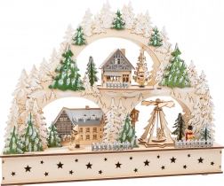 SMALL FOOT božična lesena arka z lučko in melodijo