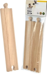BABU leseni ravni tiri 20 cm, 2 kosa