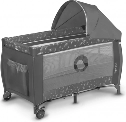 Potovalna posteljica za otroke Lionelo Sven Plus siva