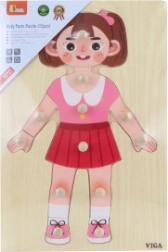 Lesena vstavljanka – deklica