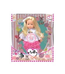 Punčka Bambolina Molly s 3 pesmicami, 40 cm