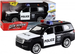Policijski avto z efekti, z odprtimi vrati in merilom 1:14
