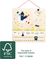 Didaktični koledar z urami SMALL FOOT