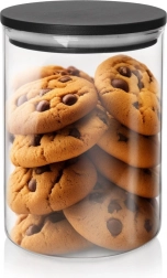 Steklena posoda za razsute živila s pokrovom in tesnilom 600 ml