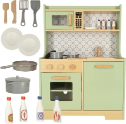 Otroška lesena kuhinja v mint barvi