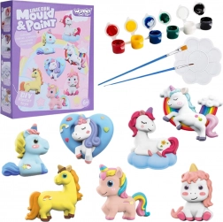 Woopie ustvarjalni komplet mavčni odlitki in barvanje – samorogi