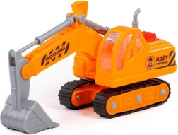 Gosenicni bager 20 cm brez pogona – trpežna plastična gradbena igrača