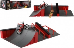 Komplet prstnega skateparka z rampami, BMX kolesom in skejtom