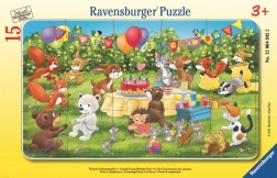 Ravensburger sestavljanka Praznovanje rojstnega dne z živalskimi prijatelji 15 kosov