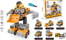 Robot 5v1, ki se lahko spremeni v vozila DIY