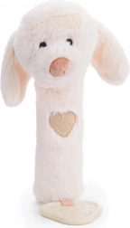 Bigjigs Baby ropotuljica 3v1 kužek s piskalnikom in grizalom