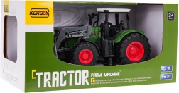 Zeleni traktor s čelnim nakladačem 1:24