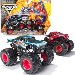 Monster Jam – komplet 2 monster tovornjakov 1:64 VENOM in THE AMAZING SPIDER-MAN