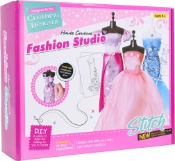 Kreativni set Mala modna oblikovalka – barvite tkanine in dodatki