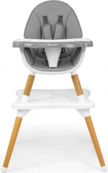 Jedilni stolček 2v1 Malmo siv