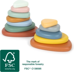 Montessori rečni kamni small foot – lesena balansirna igra